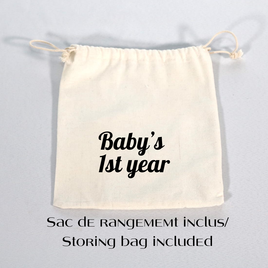 Monthly milestone discs 1st year of baby's birth (brushstroke)